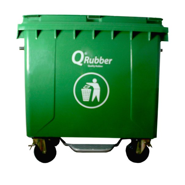Contenedor de plástico 660 litros con pedal QRubber